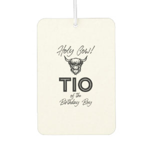 Holly Cow Tio Of The Birthday Boy Highland Cow 1st Car Air Freshener
