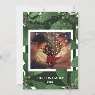 Holly Days Merry Christmas Photo Holiday Card
