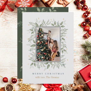 Holly Days Merry Christmas Photo Holiday cards