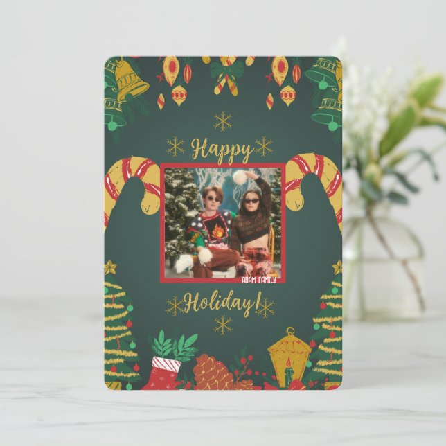 Holly Days | Merry Christmas Photo Holiday Cards (Standing Front)