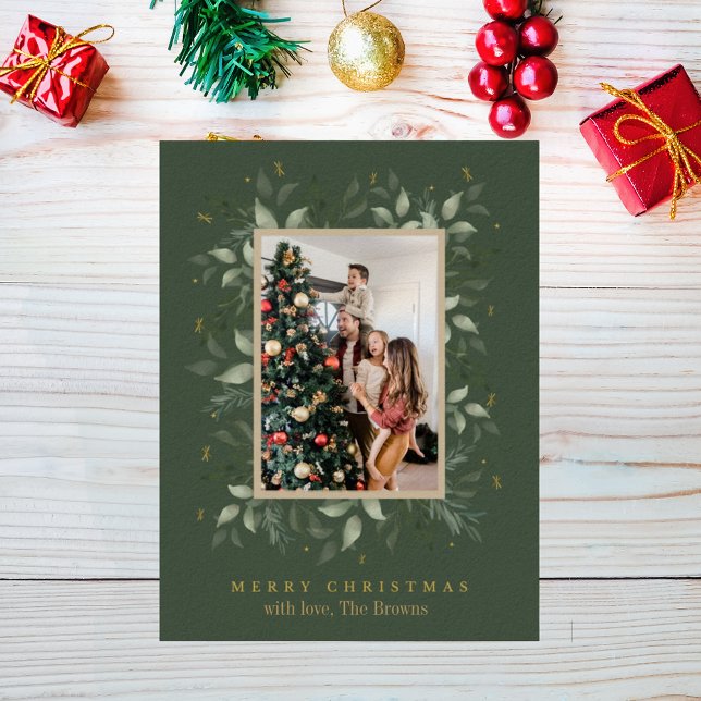 Holly Days | Merry Christmas Photo Holiday Postcard (Creator Uploaded)