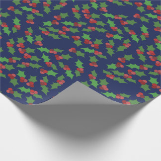 Holly Festive Christmas Wrapping Paper