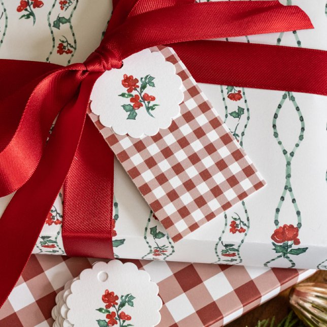 Holly Floral Favour Tags (Creator Uploaded)