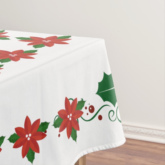 Holly Flowers Tablecloth (In Situ)
