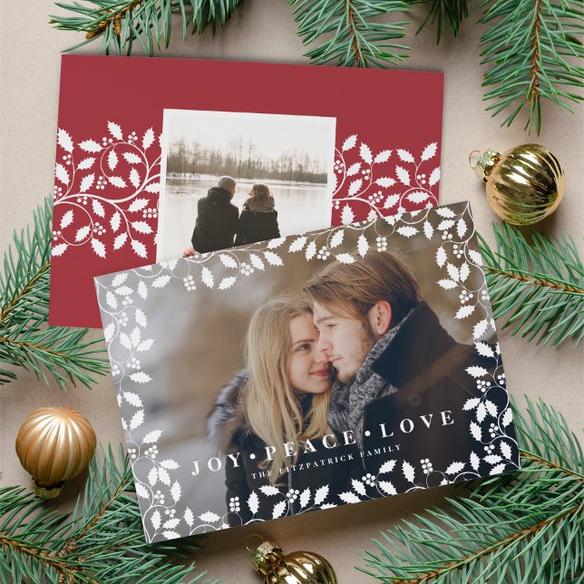 Holly Frame | Holiday Photo Card (Creator Uploaded)