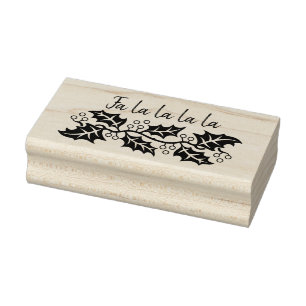 Holly Garland Christmas Art Stamp