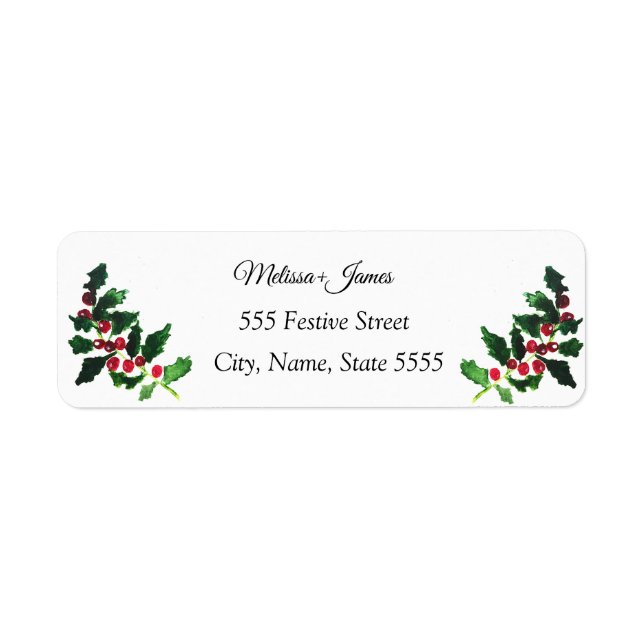 Holly Green Nature Christmas Festive Wedding (Front)