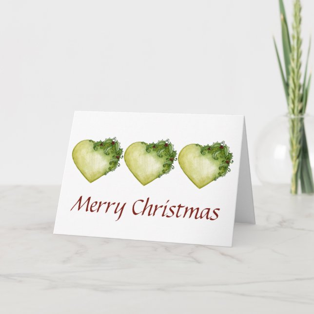 Holly Heart - Christmas Card (Front)