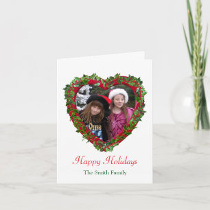 Holly Heart Holiday Card