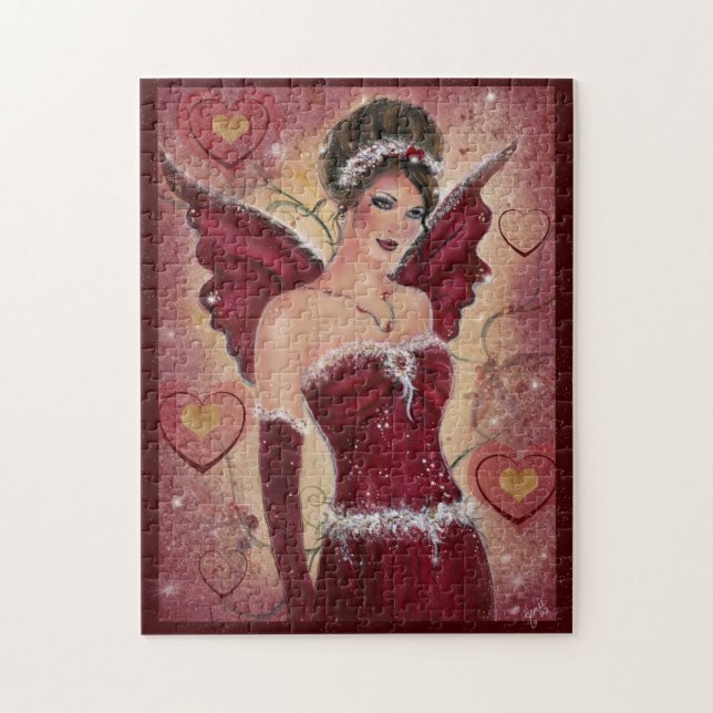 Holly Heart valentine fairy by Renee  Jigsaw Puzzle (Vertical)