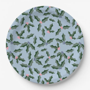 Holly Holiday Paper Plate