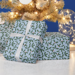 Holly Holiday Wrapping Paper