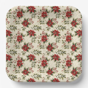 Holly & Ivy Christmas  Paper Plate