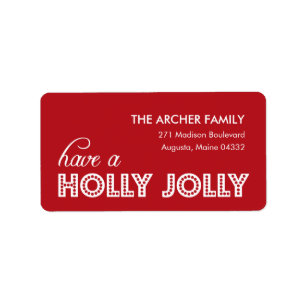 Holly Jolly Address Labels