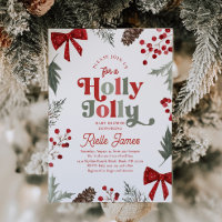 Holly Jolly Baby Shower Invitation