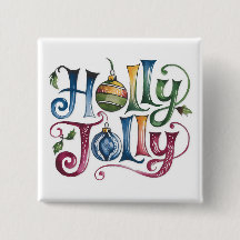 Holly Jolly button