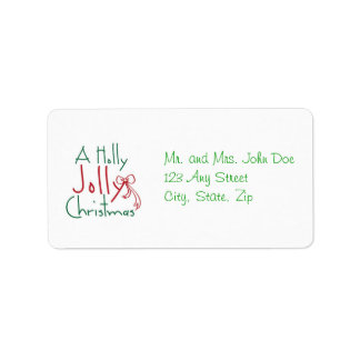 Holly Jolly Christmas Address Label