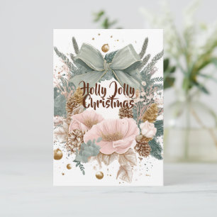 Holly Jolly Christmas Card – Festive Holiday Wish