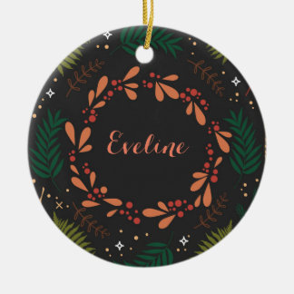 Holly Jolly Christmas Ceramic Tree Decoration