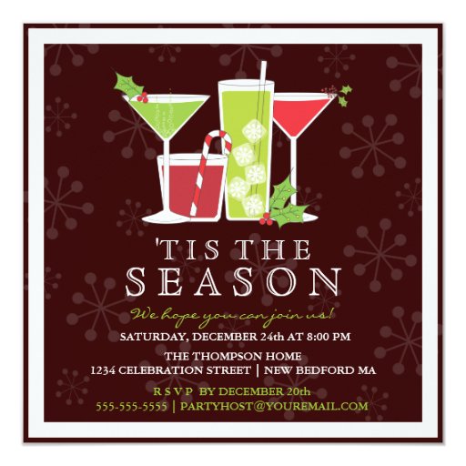 Christmas Cocktail Party Invitations 6