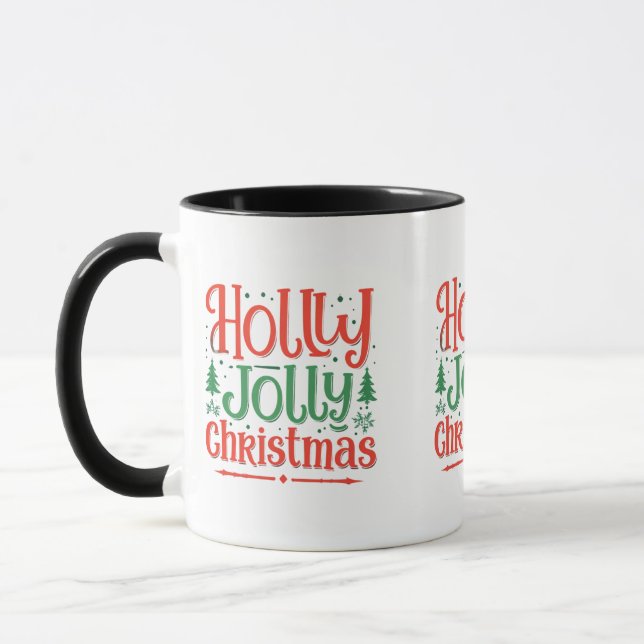 Holly Jolly Christmas Combo Mug (11 oz)   (Left)