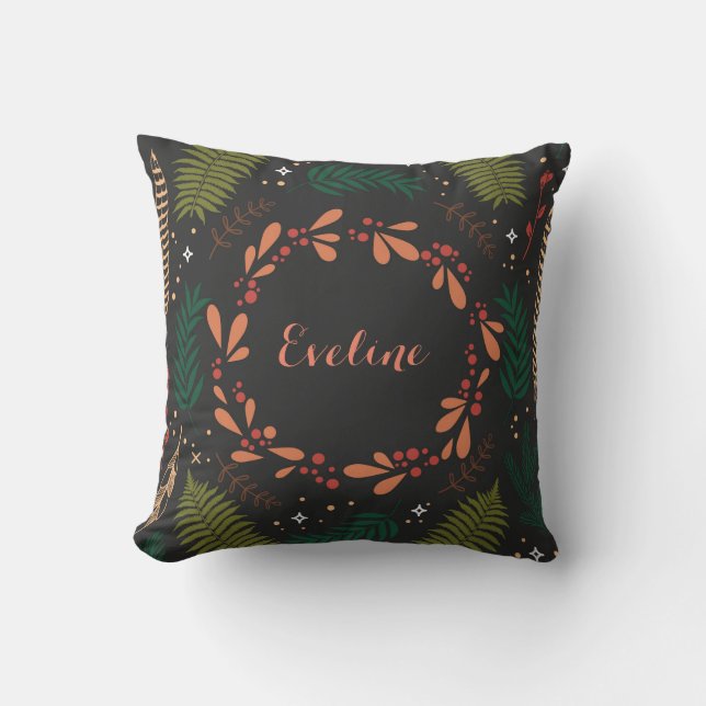 Holly Jolly Christmas Cushion (Front)