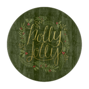 Holly Jolly Christmas Cutting Board