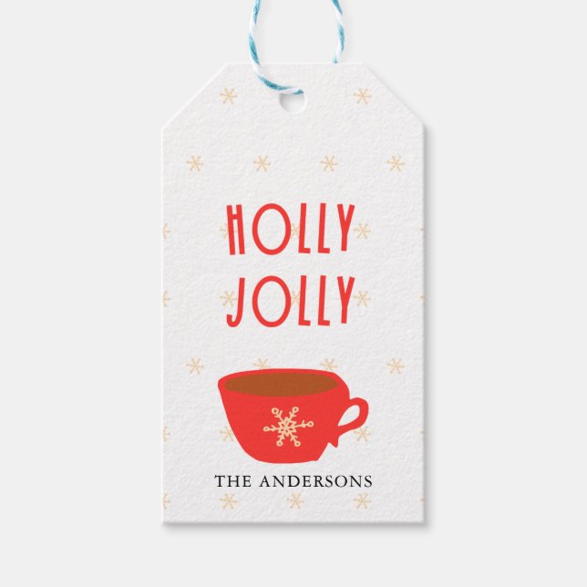 Holly Jolly Christmas Gift Tag (Front)