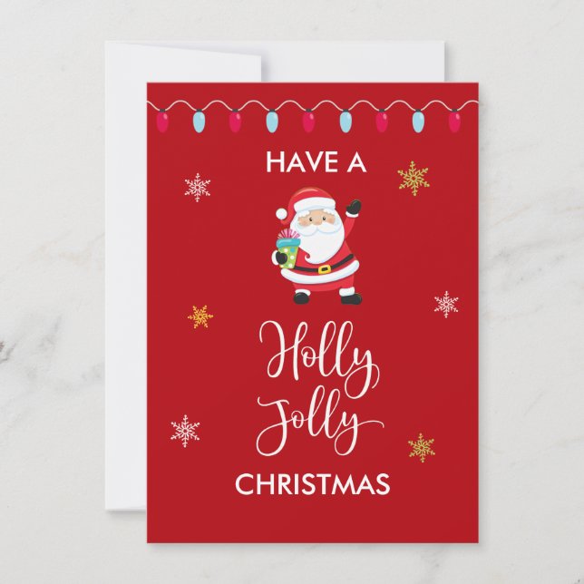 Holly Jolly Christmas  Holiday Card (Front)