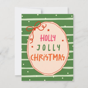 Holly Jolly Christmas Holiday Card