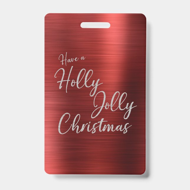 Holly, Jolly Christmas  ID Badge (Front)