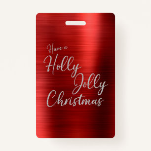 Holly, Jolly Christmas  ID Badge