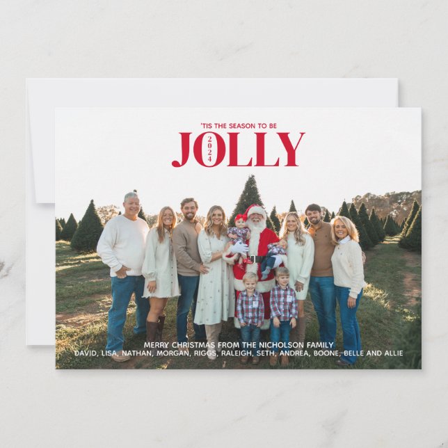 Holly Jolly Christmas Invitation (Front)
