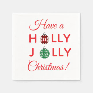 Holly Jolly Christmas napkin