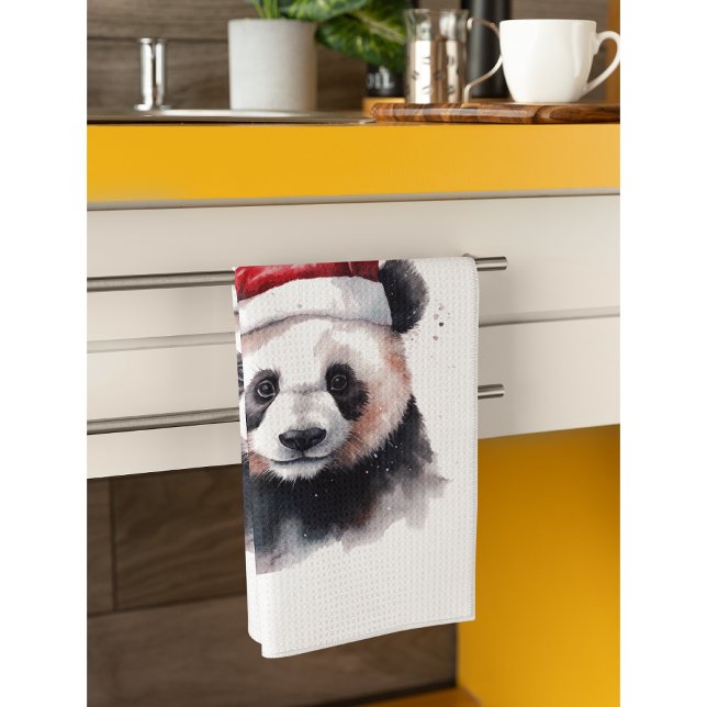 Holly Jolly Christmas Panda, custom Tea Towel (Creator Uploaded)
