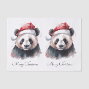 Holly Jolly Christmas Panda, custom Tissue Paper