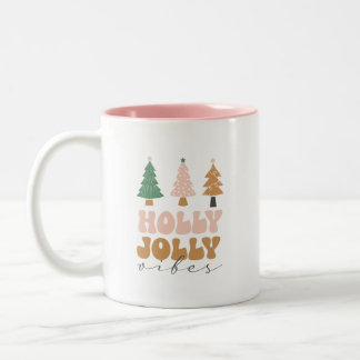 Holly jolly christmas present coffee cup