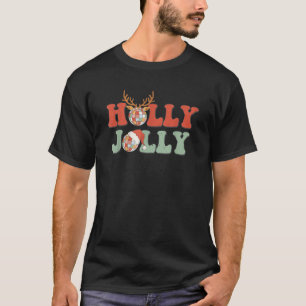 Holly Jolly Christmas Reindeer For Xmas Day  T-Shirt