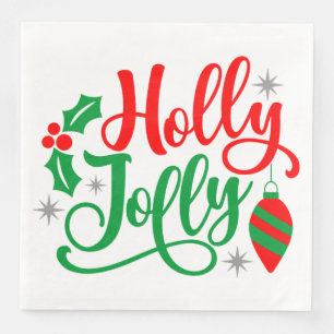 Holly Jolly Christmas Song Napkin