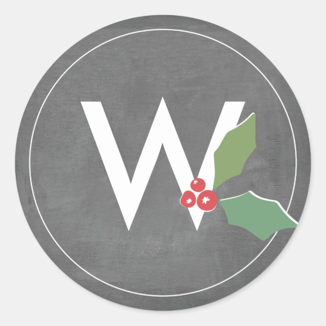 Holly Jolly Collection Classic Round Sticker (Front)