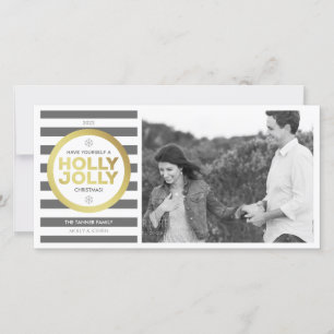 Holly Jolly Custom Greeting Photo Card