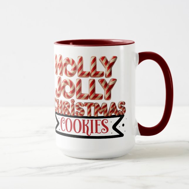 Holly Jolly Grandma Christmas Cookies Mug (Right)