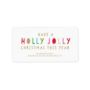 Holly Jolly   Holiday Address Labels