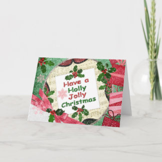 holly jolly holiday card