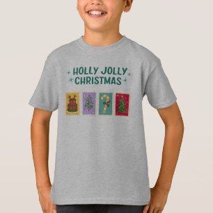 Holly Jolly Holiday Christmas Kids Shirt