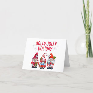 Holly Jolly Holiday Gnomes Card