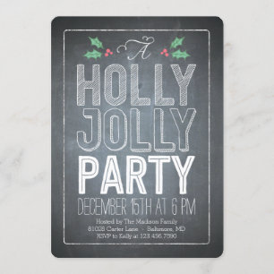 Holly Jolly Holiday Party Invitation