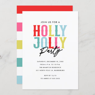 Holly Jolly Holiday Party  Invitation