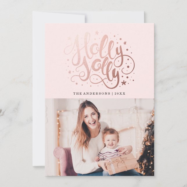 Holly Jolly | Holiday Photo Card (Front)