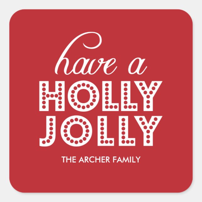 Holly Jolly Holiday Stickers (Front)